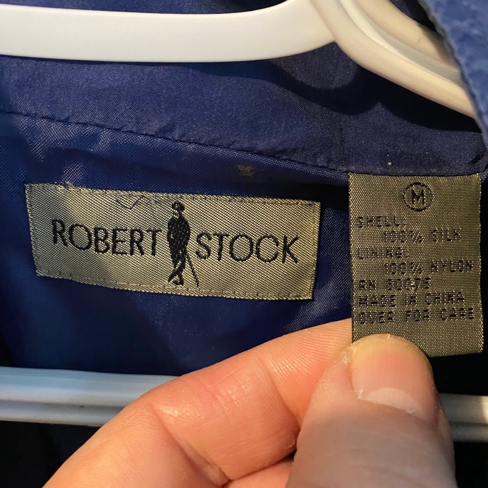 ROBERT STOCK silk bomber jacket men’s size medium - Picture 2 of 4